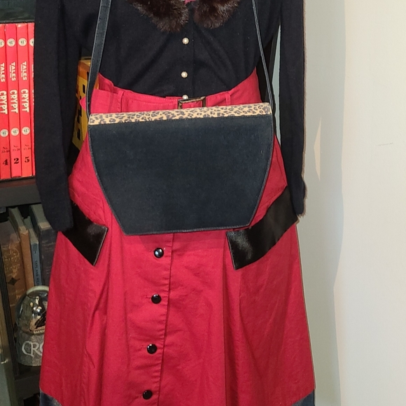 Vtg. Pinup Imported Lepoard Print Purse - Picture 4 of 7